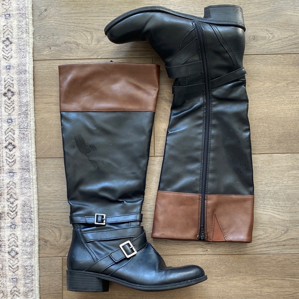 Stylish Black and Brown Women's Boots